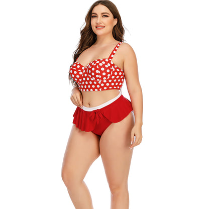 Large Plus Size Swimwear Female Push Up Bikini With