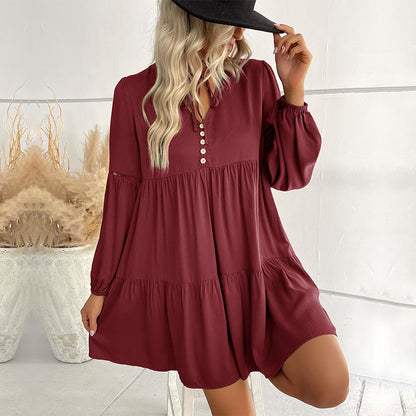 Women's Fashion Long Sleeve Loose Dress