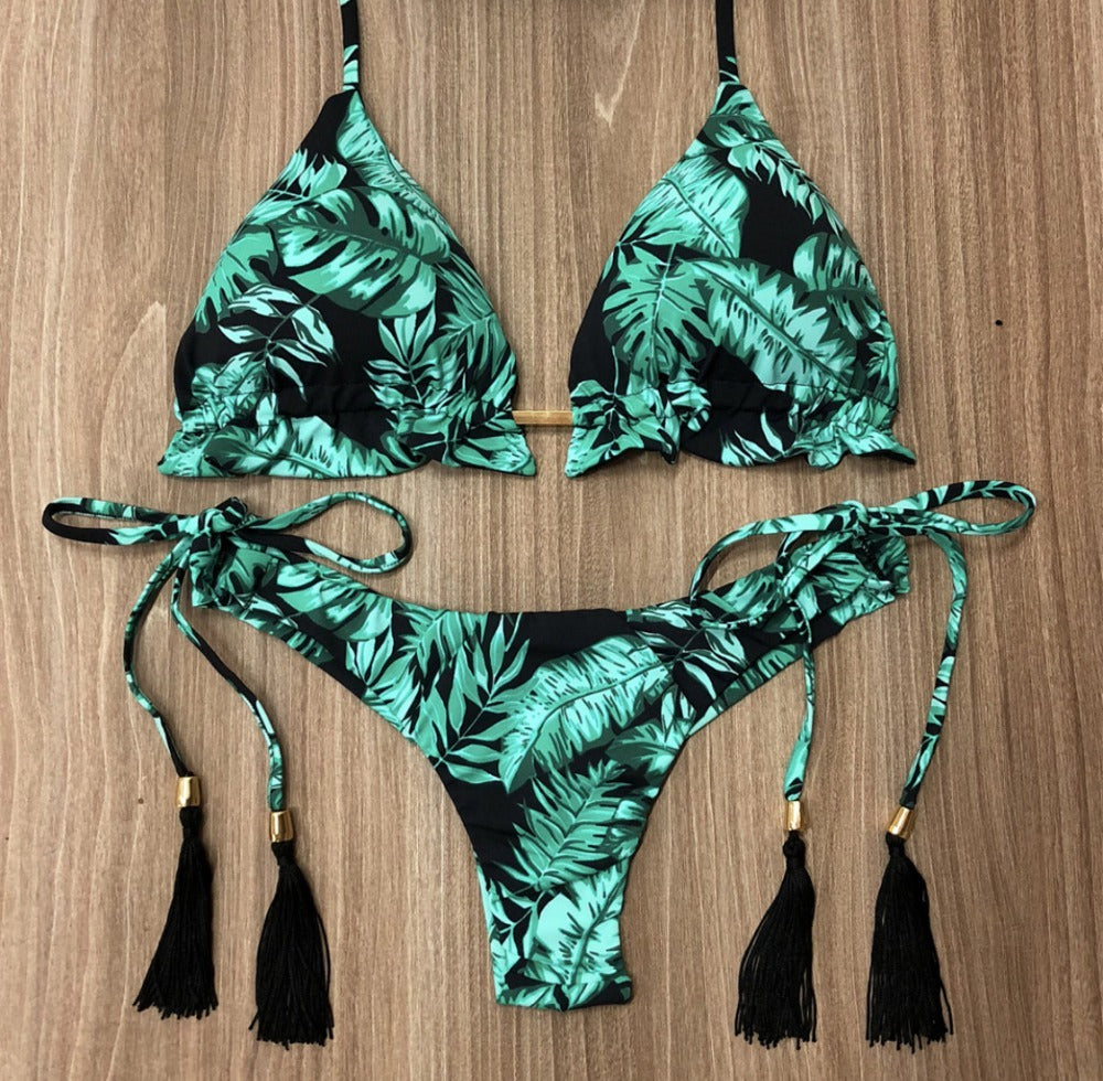 Patchwork bikini suit