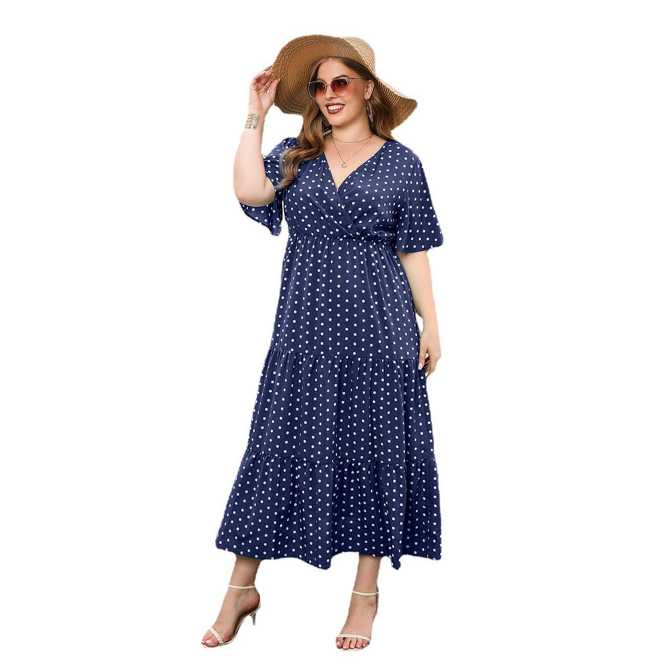 Plus-size Women's Polka Dot Dress